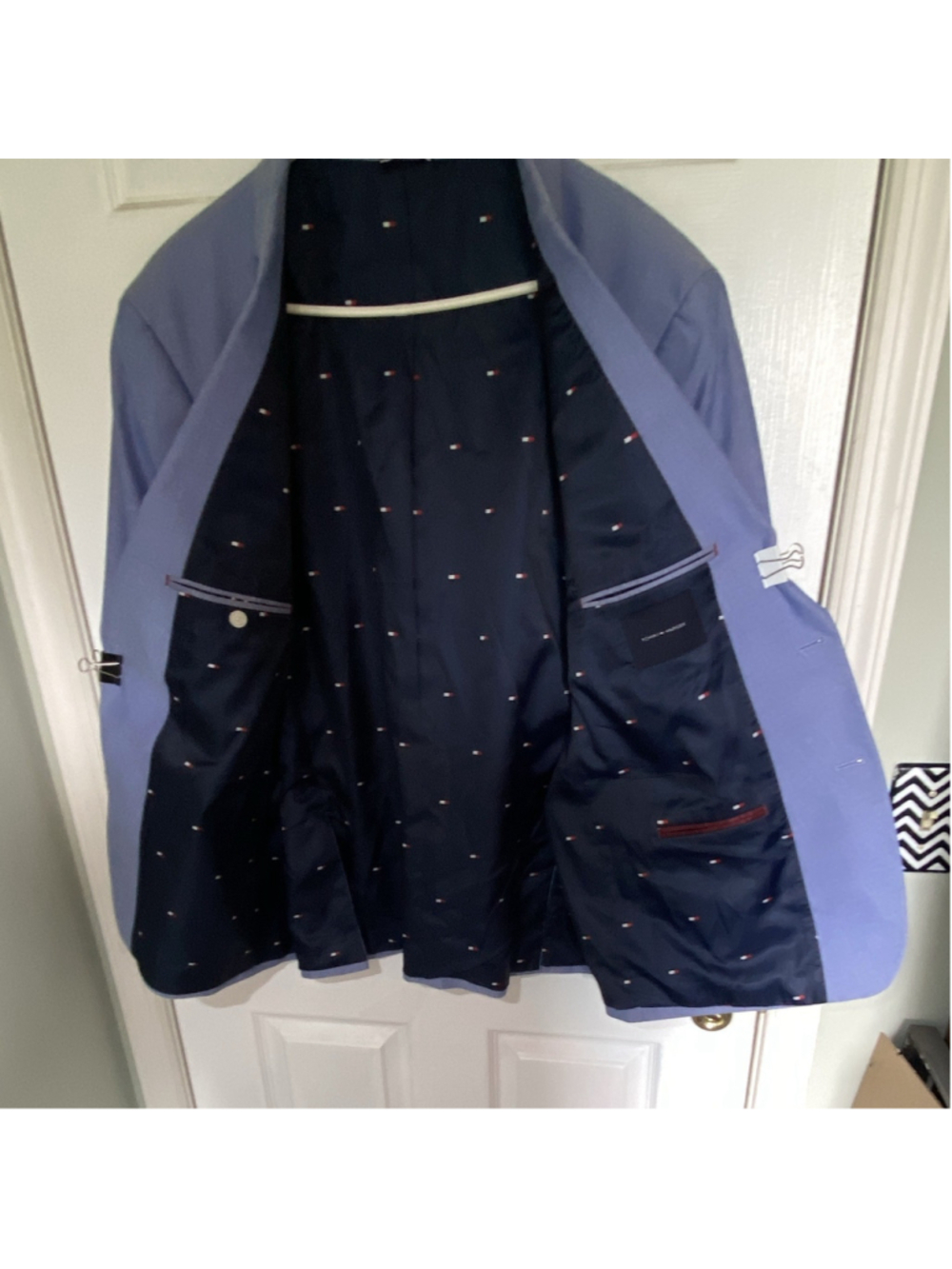 Tommy Hilfiger Men’s Blue Single-Breasted 2-Button Blazer Sport Coat 50R - Picture 5 of 7
